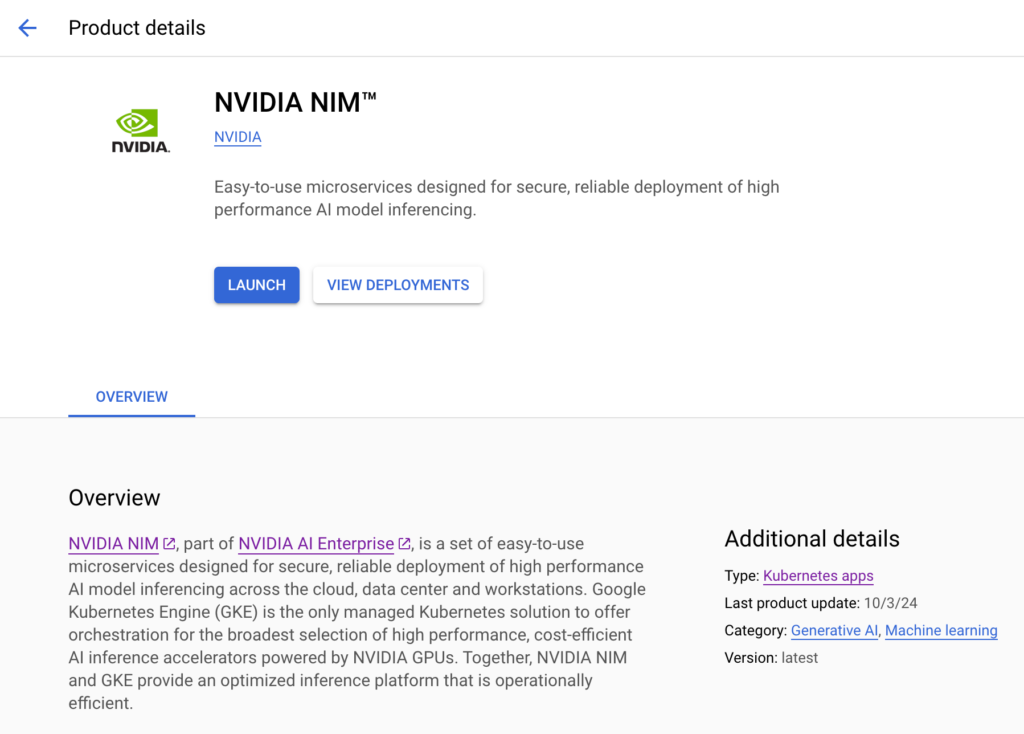 Get started with NVIDIA NIM on GKE